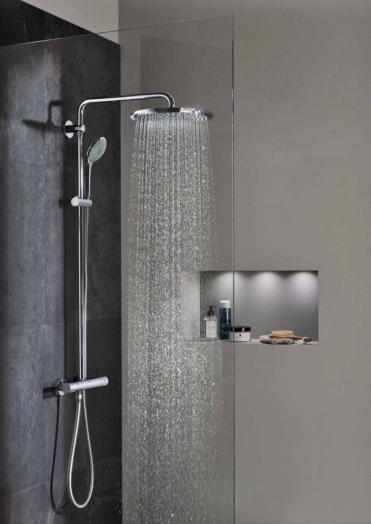 Душевая система с термостатом для душа, суперсталь Grohe Euphoria XXL 310 26075DC0