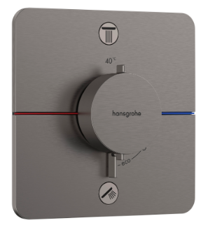 Термостат для душа, встраиваемый, шлиф.черный хром Hansgrohe ShowerSelect Comfort Q 15583340