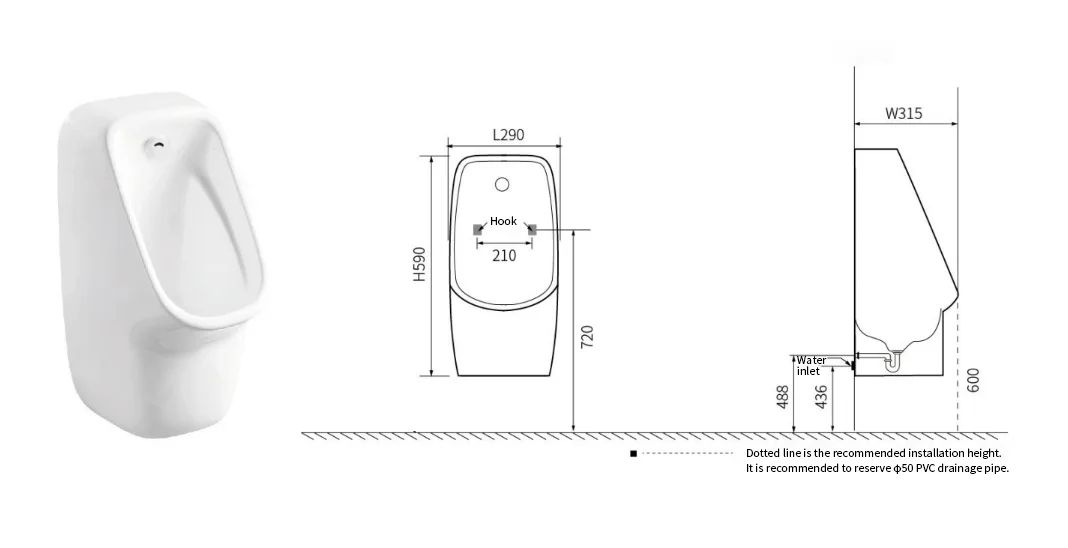 Писсуар, белый SSWW WCU5014
