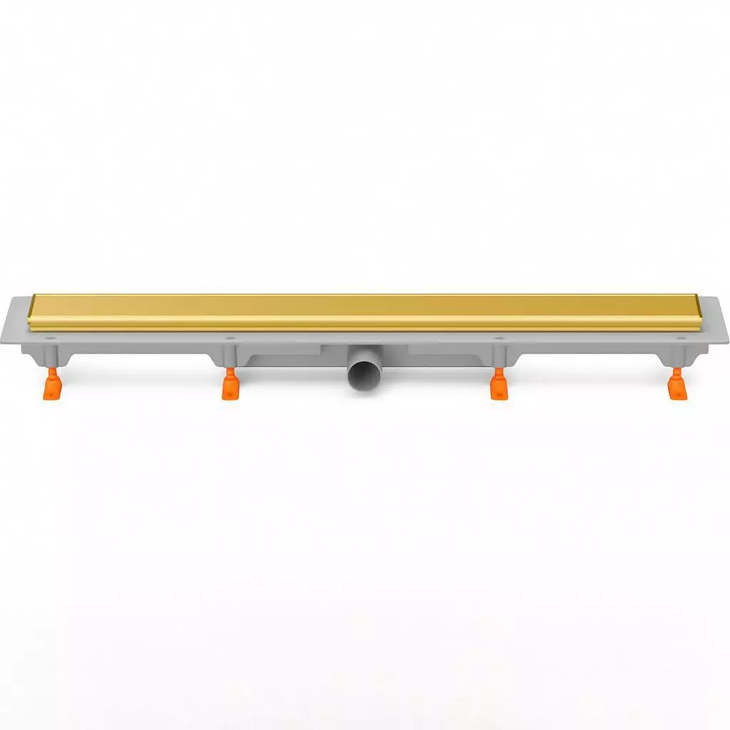 Трап линейный для пола, боковой слив, золото MCH CH650KN1ZL