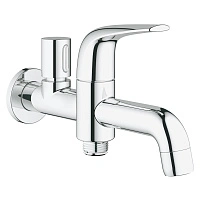 Излив для ванны с переключением, настенный Grohe BauCurve 20281000
