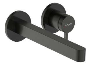 Смеситель для раковины, настенный, шлиф.черный хром Hansgrohe Finoris 76050340