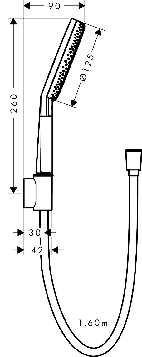 Ручной душ, хром Hansgrohe Raindance Alive Select S 3jet EcoSmart 24611000