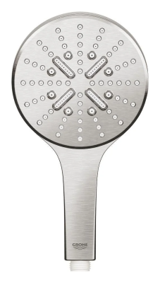 Ручной душ, 3 вида струи, суперсталь Grohe Rainshower SmartActive 130 26574DC0