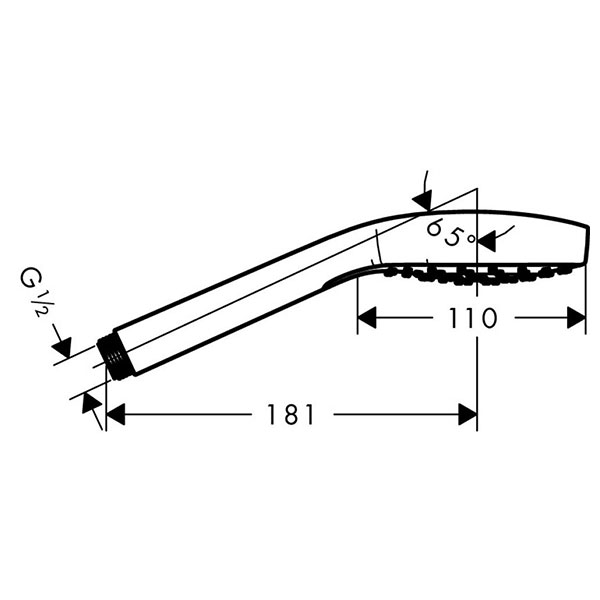 Ручной душ, хром-белый Hansgrohe Croma Select E 26814400