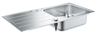Мойка K500, оборачиваемая, 1000х500, с крылом, нержавеющая сталь Grohe 31563SD1 Мойка K500, оборачиваемая, 1000х500, с крылом, нержавеющая сталь Grohe 31563SD1