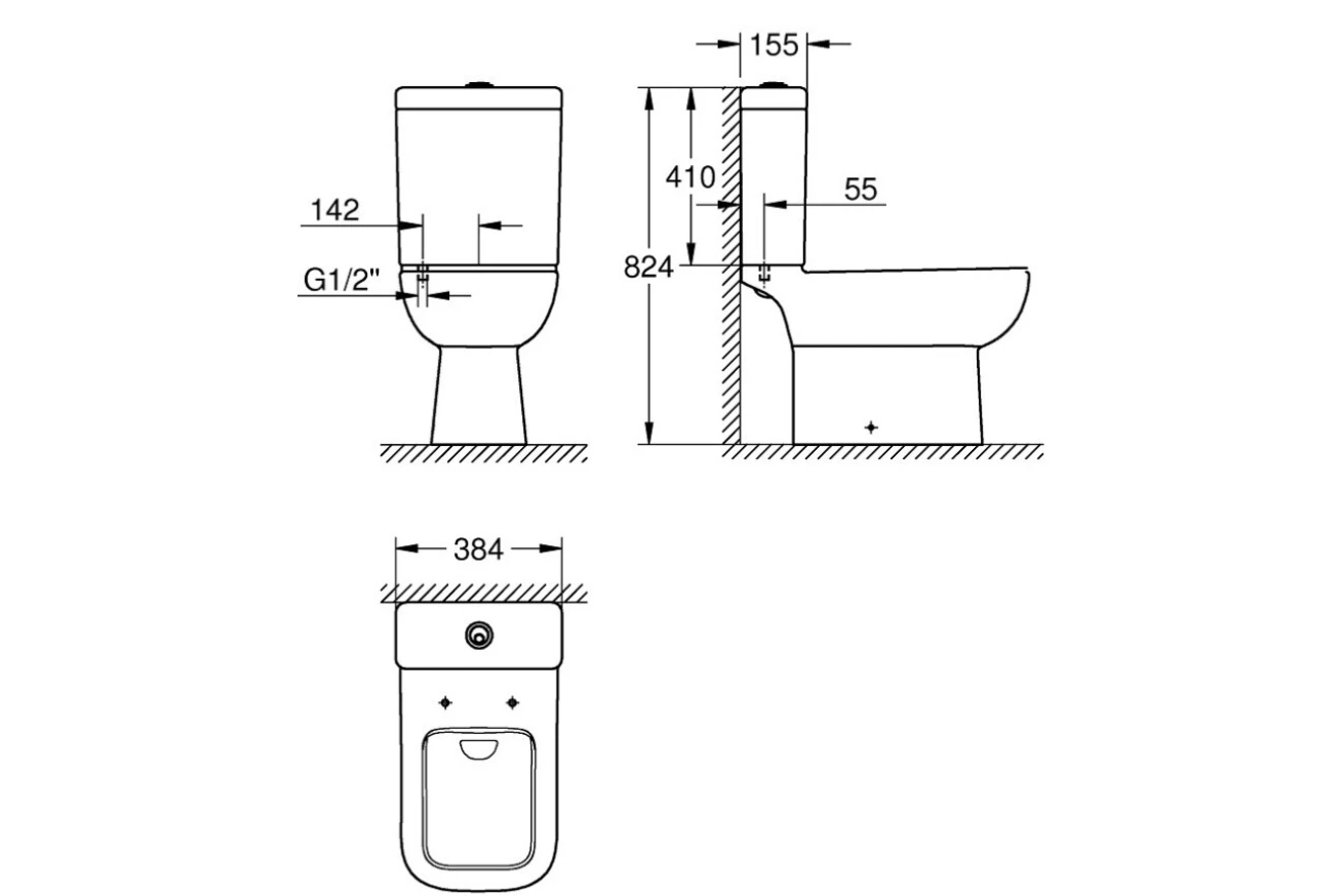 Бачок для унитаза, альпин-белый Grohe BauEdge Ceramic 39861000