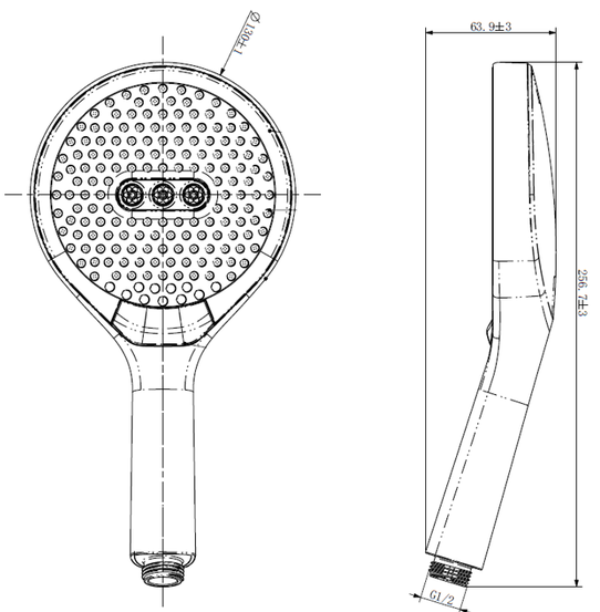 Ручной душ (Ø130), янтарное золото JOMOO S225013-4Q01-1