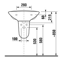 Полупьедестал для раковины Jika Lyra 8192710000005