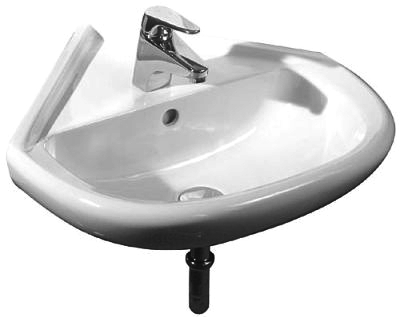 8166120001041 Olymp Угловая мини-раковина 45*46, 1 отв