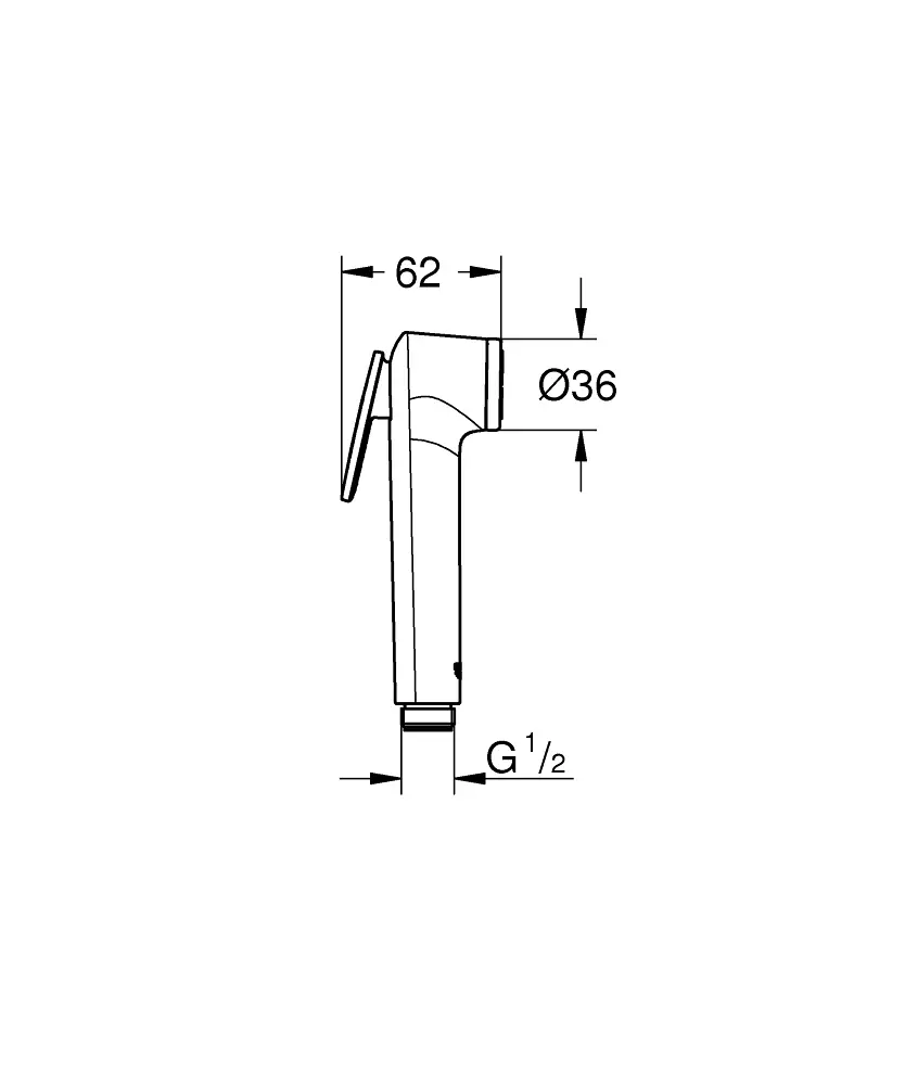 Гигиенический душ со смесителем, хром Grohe BauClassic 129186