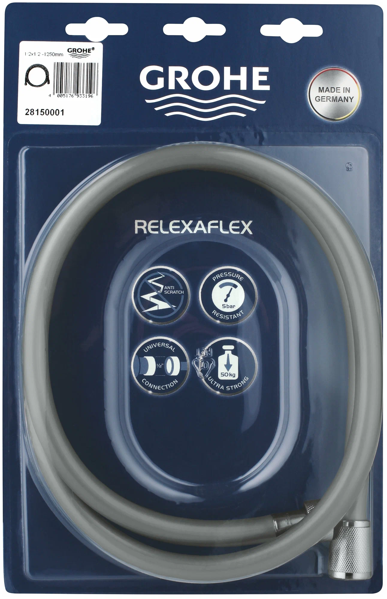 Душевой шланг 1250, хром Grohe Relexa 28150001