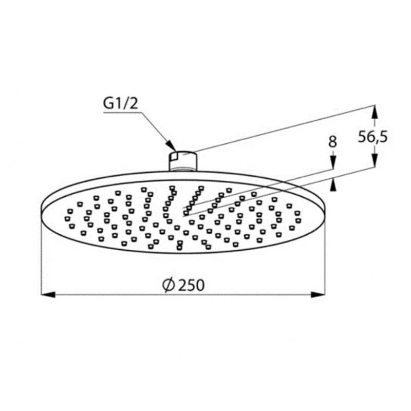 Верхний душ 250, черный Kludi Freshline 6432587-00 – магазин сантехники Sanstore Верхний душ 250, черный Kludi Freshline 6432587-00
