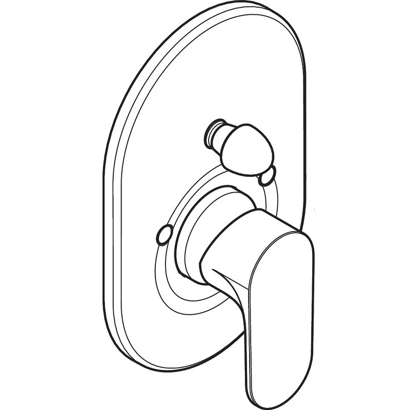 Смеситель для душа со скрытой монтажнй частью, хром Hansgrohe Rebris S 72448000