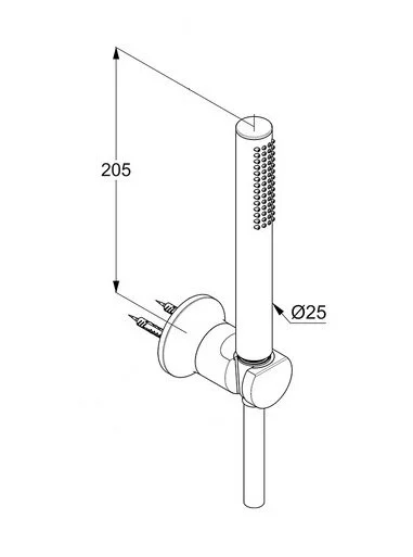 Ручной душ, хром Kludi Nova Fonte 3912005-00