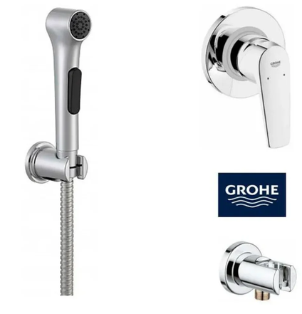 Гигиенический душ Jacob Delafon со смесителем Grohe, хром (64-18-18) 29046000/28628001/E97258-CP