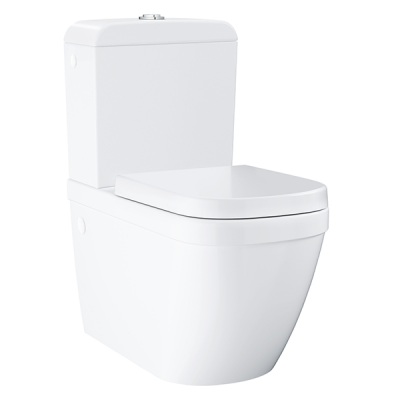 Унитаз напольный, с крышкой-сиденьем микролифт, с крепежами, белый Grohe Euro Ceramic 39462000