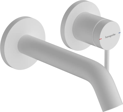 Смеситель для раковины, на 2 отверстия, белый Hansgrohe Tecturis S 73350700