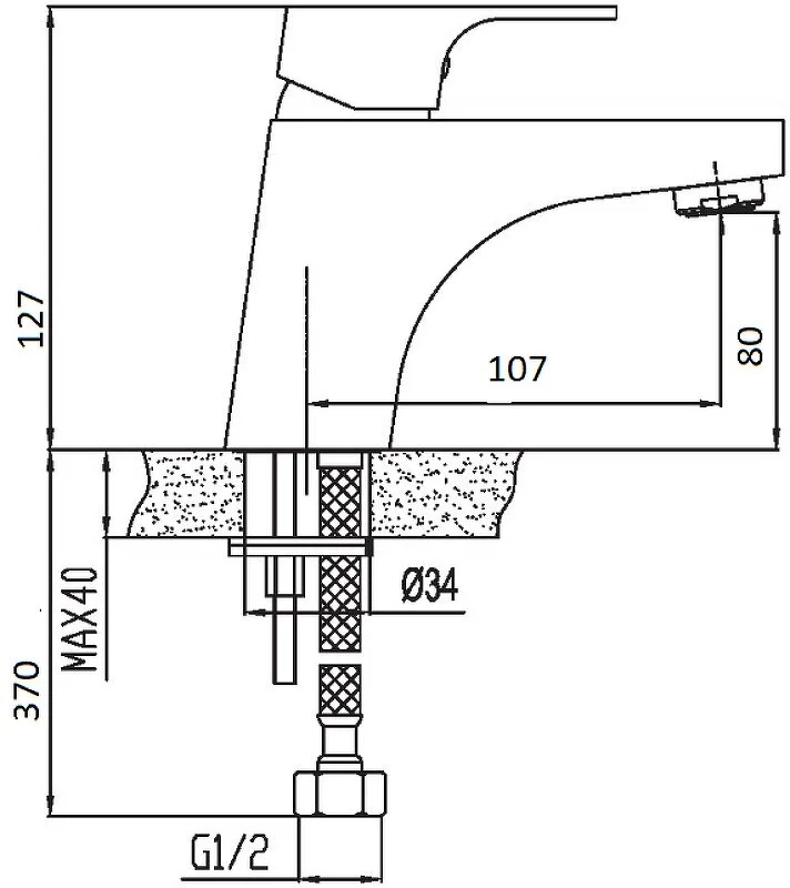 Смеситель для раковины, хром ESKO Berlin BR 26