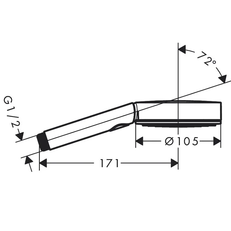 Ручной душ, хром Hansgrohe Pulsify 3jet Relaxation EcoSmart 24111000