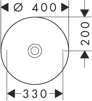 Раковина накладная 400, золото Axor Suite 42001990