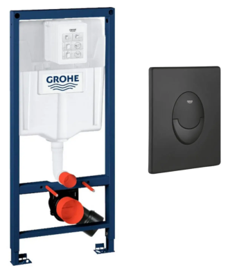 Инсталляция для подвесного унитаза c черной панель смыва 38505KF0 Grohe Rapid SL K24042301 Инсталляция для подвесного унитаза c черной панель смыва 38505KF0 Grohe Rapid SL K24042301