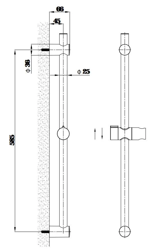 Душевая стойка, золото ESKO SR725Gold