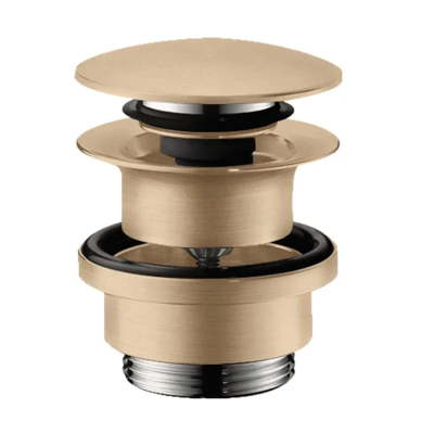 Донный клапан для раковины и биде, шлифованная бронза Hansgrohe Push-Open 50100140