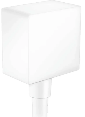 Подключение для душевого шланга, белый Hansgrohe FixFit Square 26455700 Подключение для душевого шланга, белый Hansgrohe FixFit Square 26455700