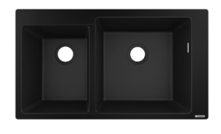 Мойка S51, с 2 чашами, 860x490, графитовый черный Hansgrohe SilicaTec 43317170