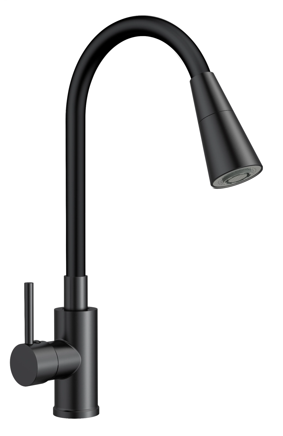 Смеситель для кухни, гибкий излив, черный ESKO K47BB