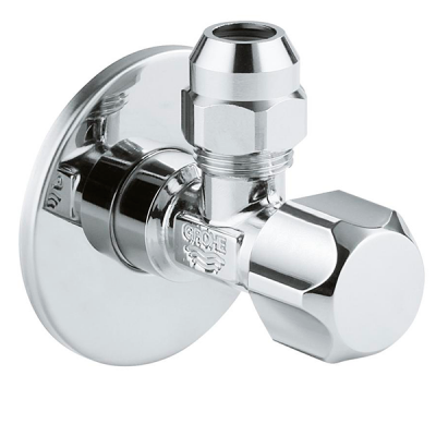 2201800M Угловой вентиль 1/2″ - 3/8″ (10шт) для подключения смесителей, хром 