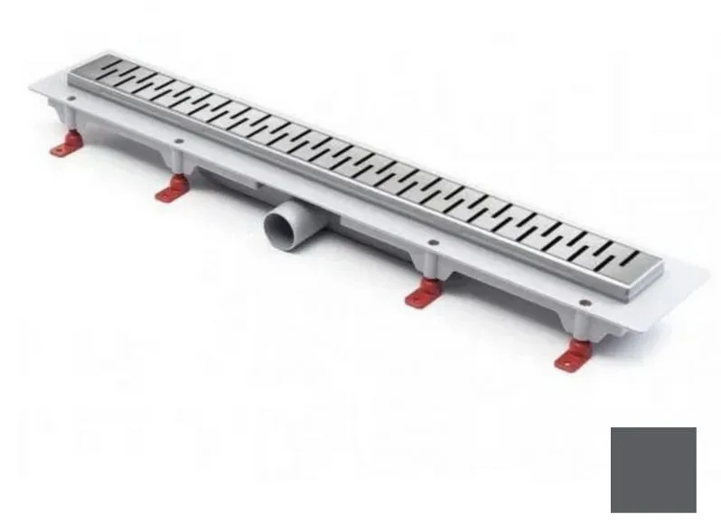 Трап линейный для пола, боковой слив, титан MCH CH650/50MN1TI