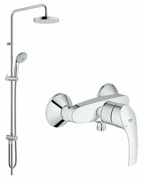 Душевая система 200, со смесителем, хром Grohe New Tempesta 124410