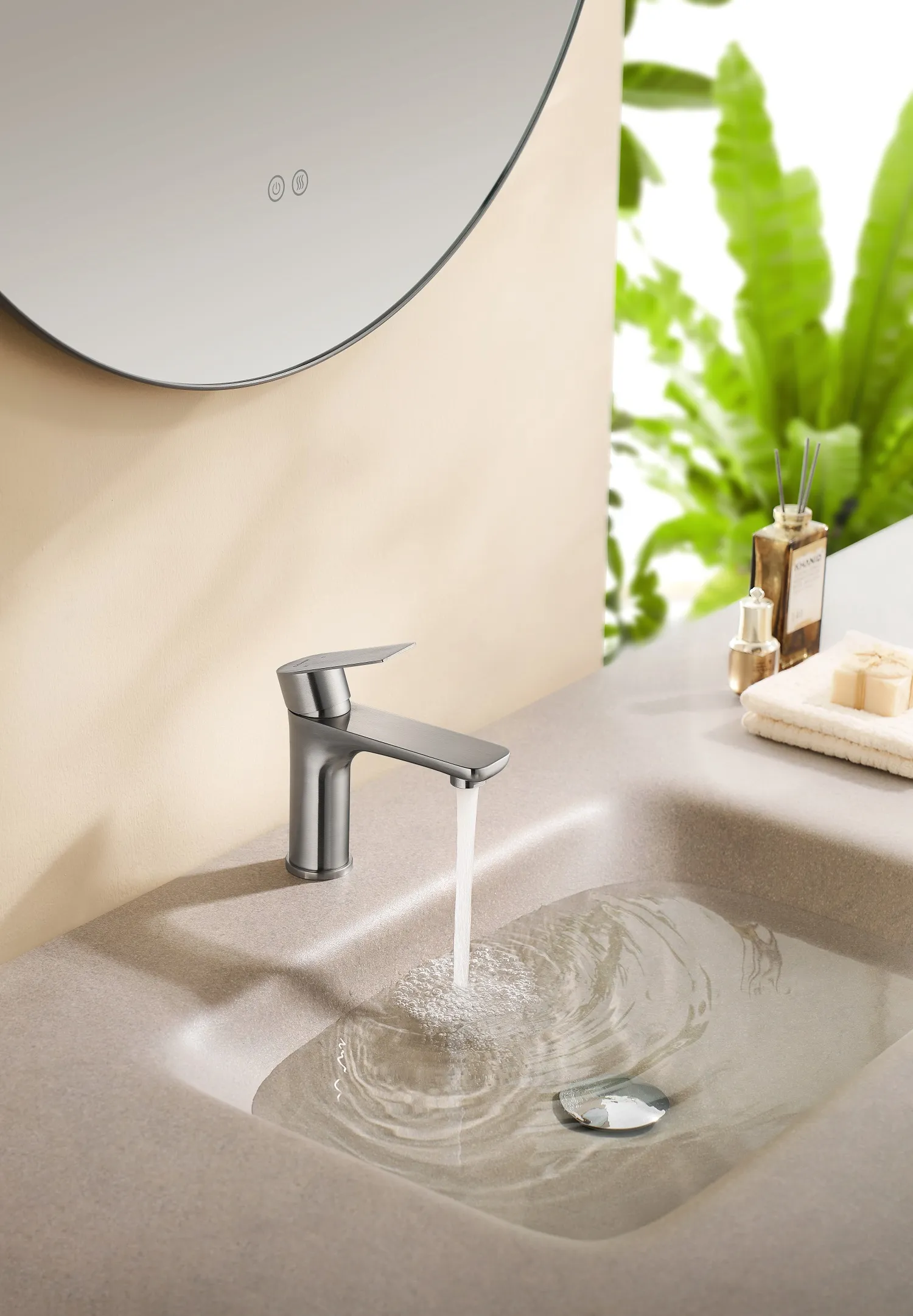 Смеситель для раковины, серый SSWW SATM019A-GA0-1