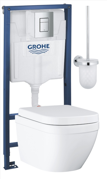 Инсталляция с унитазом GROHE Euro Ceramic с туалетным ершиком (36-56-8) 39693000/38772001/40374001