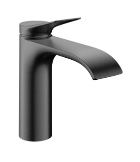 Смеситель для раковины с донным клапаном, шлиф. черный хром Hansgrohe Vivenis 75020340