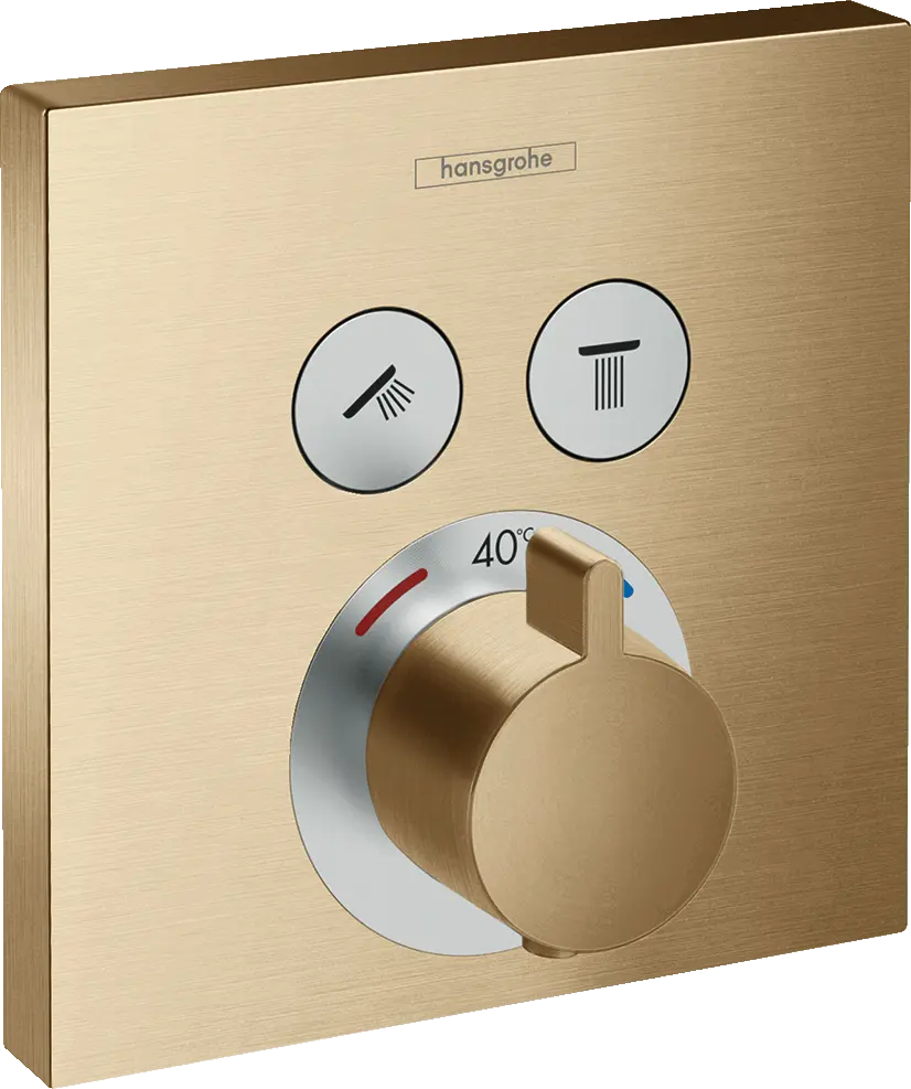 Термостат для душа, внешняя часть, 2 потребителя, бронза Hansgrohe ShowerSelect 15763140