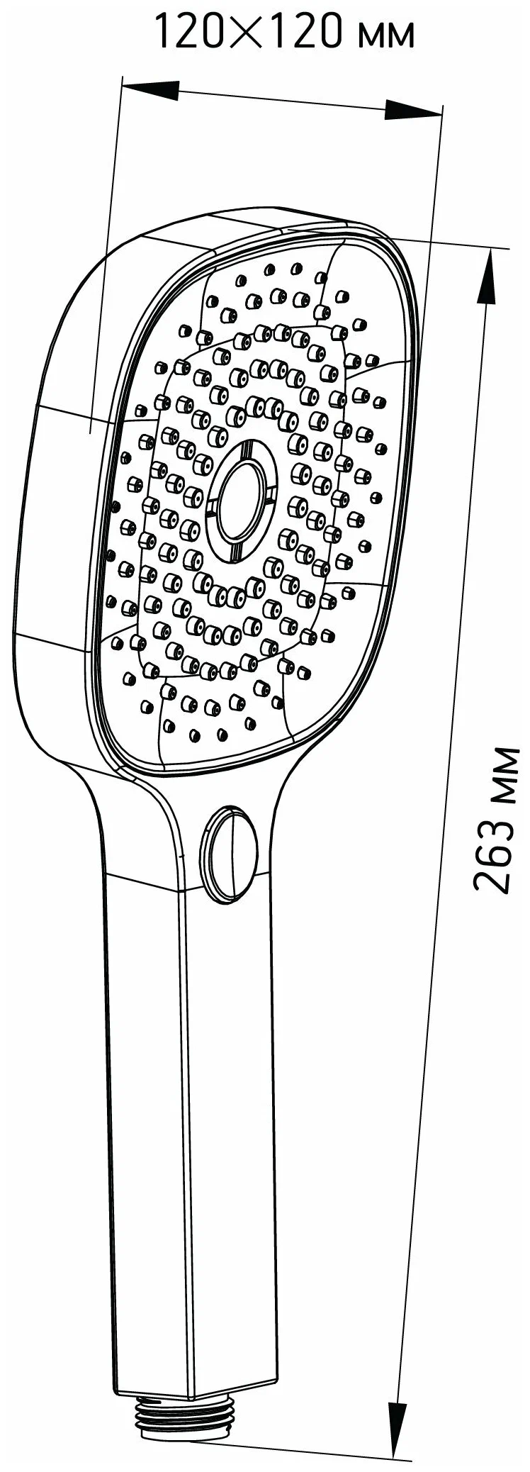 Ручной душ, 3 режима, с аэратором, хром ESKO SPL1203