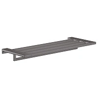 Полка для полотенец 648, с держателем, шлифованный черный хром Hansgrohe AddStoris 41751340