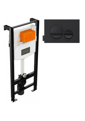 Комплект 2в1: Инсталляция с черной панелью смыва E20859-7-BMT Jacob Delafon K24042201