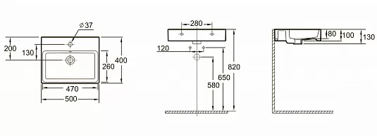 Раковина накладная 50, белая Jacob Delafon Sully EVT112-00 | интернет-магазин Sanstore в Алматы Раковина накладная 50, белая Jacob Delafon Sully EVT112-00
