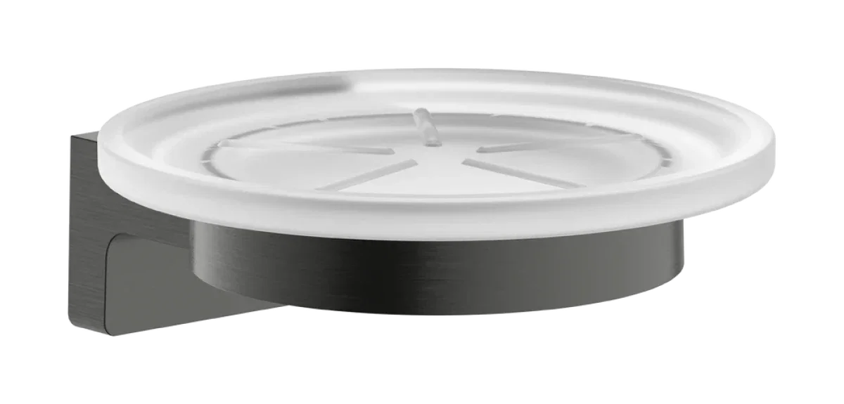 Мыльница с держателем, шлиф. черный хром Hansgrohe AddStoris S 41766340