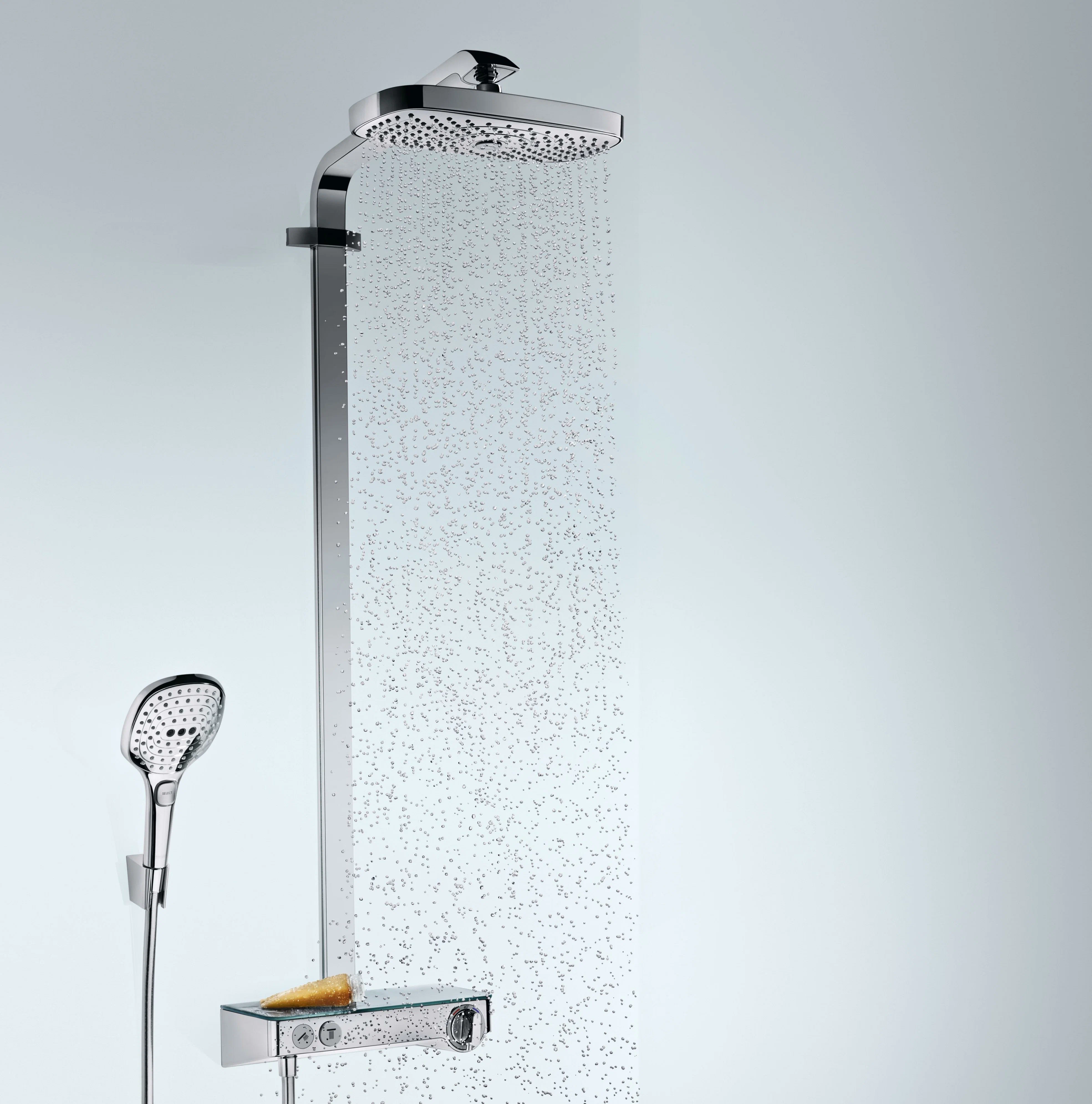 Душевая система с термостатом для ванны, хром Hansgrohe Raindance Select E360 Showerpipe 27113400