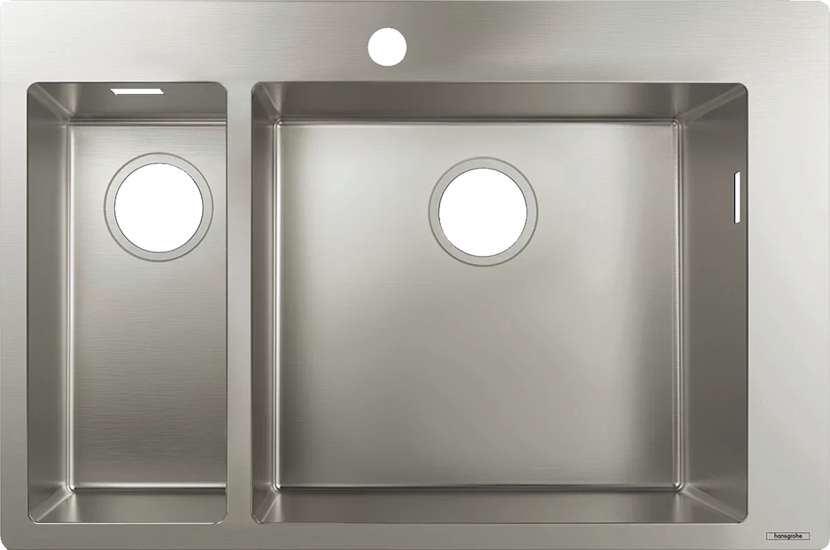 Мойка S71, с 2 чашами, 430х220, нержавеющая сталь Hansgrohe 43309800