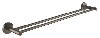 Держатель для полотенца 600, двойной, тёмный графит матовый Grohe Essentials 40802AL1 Держатель для полотенца 600, двойной, тёмный графит матовый Grohe Essentials 40802AL1