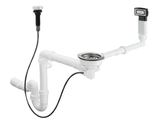 Сифон для кухонной мойки, слив-перелив, хром Hansgrohe 43937000