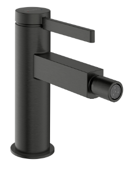 Смеситель для биде с донным клапаном, шлиф. черный хром Hansgrohe Finoris 76200340