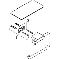Держатель туалетной бумаги, шлифованный черный хром Hansgrohe AddStoris 41772340