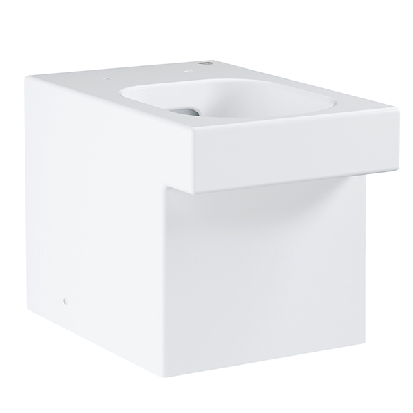 Унитаз напольный, приставной, безободковый, с крепежами, альпин-белый Grohe Cube Ceramic 3948500H